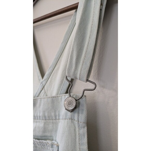 We The Free Ziggy Womens Denim Overalls Sz Small Bleach Bloom Boho Relaxed NWT - Picture 4 of 12